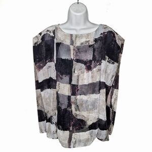 Simply Vera Wang | Watercolor Bat Wing Blouse
